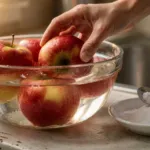 Pommes : le bain au bicarbonate réduit certains résidus de pesticides en surface