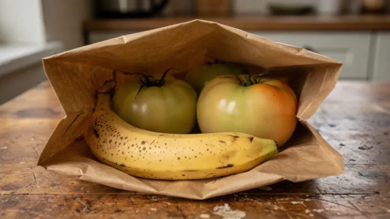 Tomates vertes : le rôle d’une banane mûre dans un sac en kraft pour favoriser leur maturation