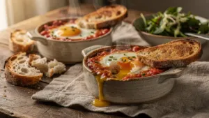 Œufs cocotte à la tomate et au fromage en 12 minutes, quand vous n’avez envie de rien préparer